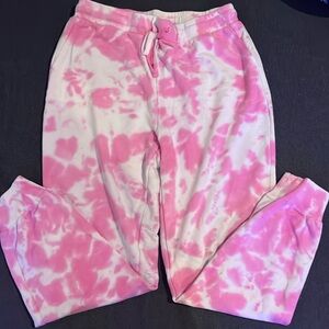 Jane and Delaney pink tie die sweatpants